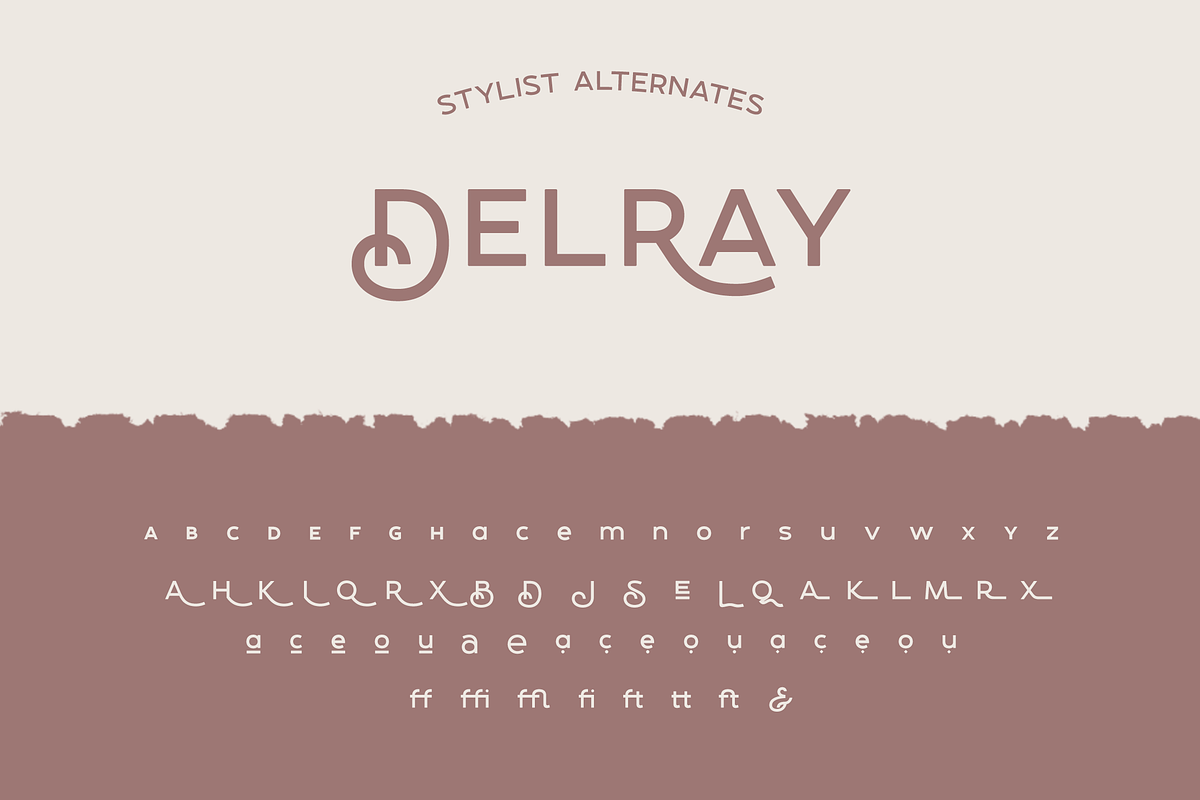 DelRay - Sans Serif Ligature Typefac, a Serif Font by Surplus Type Co (Photo 10 of 13)