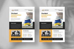 Construction flyer design template, a Flyer Template by Tanmoy Topu