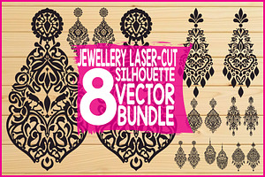 Jewellery Laser Cut Bundle, an Illustration by Amazin_art