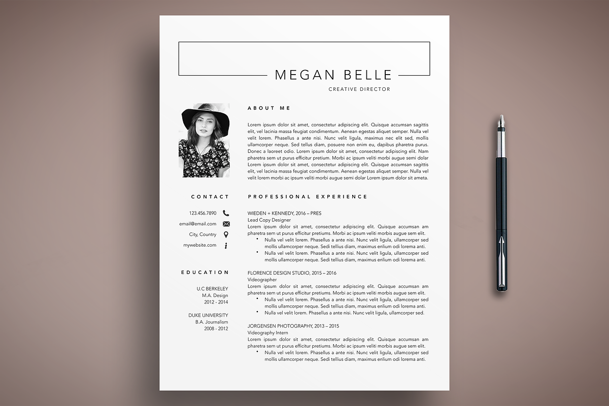 Professional Resume Cv Template, a Resume Template by The Creative Resume (Photo 1 of 8)
