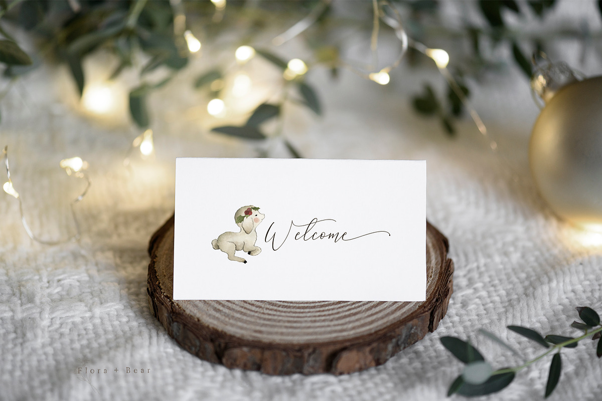 Holy Night - Nativity Scene, an Animal Illustration by Flora+Bear (Photo 8 of 11)