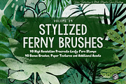 Leafy Ferns Procreate Brushes, a Brushes & More by DeloresArt (Thumbnail 1 of 7)