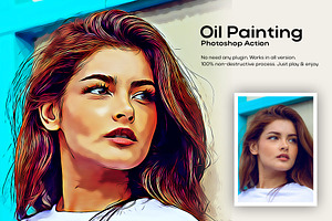 Oil Painting Photo Effect, an Action Add-On by DesignCave