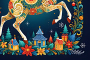 Winter Reindeer Print, an Animal Illustration by Sharon Schwalbe (Thumbnail 3 of 3)