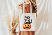 Cute Spooky Halloween Cats Clipart, a Seasonal Illustration by Designworld (Thumbnail 8 of 8)