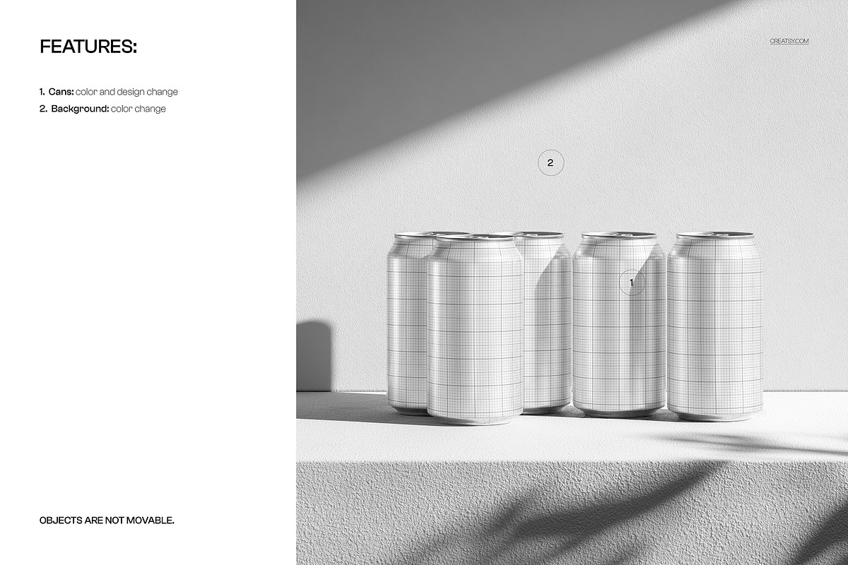 Soda Can Collection Studio Mockup, a Cups & Container Mockup by creatsy5 (Photo 3 of 5)
