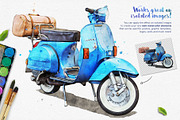 Aquarelle Watercolor PS Action, an Action Add-On by IndWorks Design (Thumbnail 5 of 12)