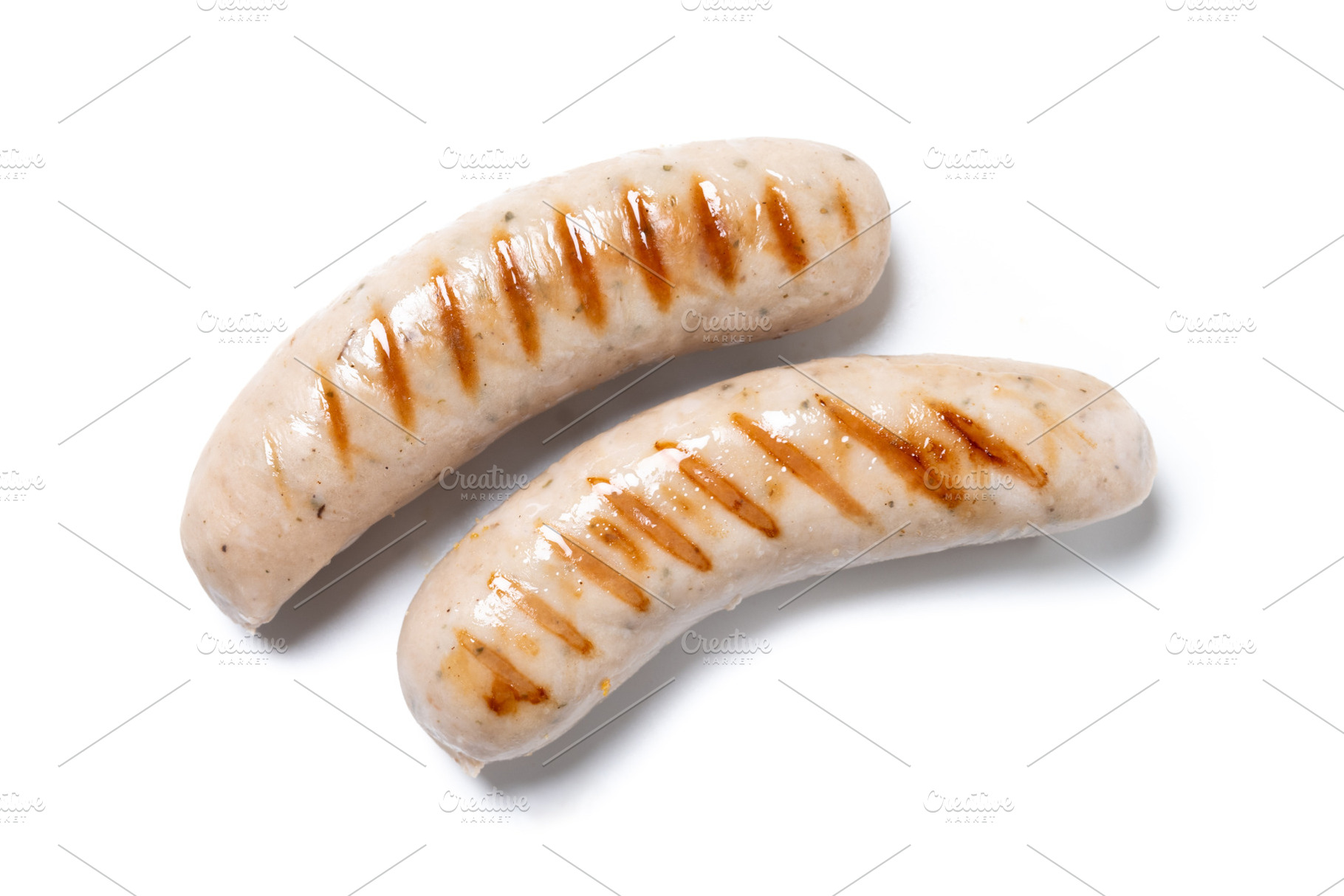 Grilled white sausages, a Food & Drink Photo by etorres69