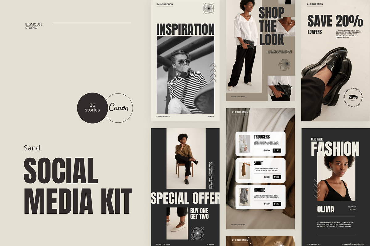 The Sand | Social media kit, a Social Media Template by Vector and Templates (Photo 1 of 8)