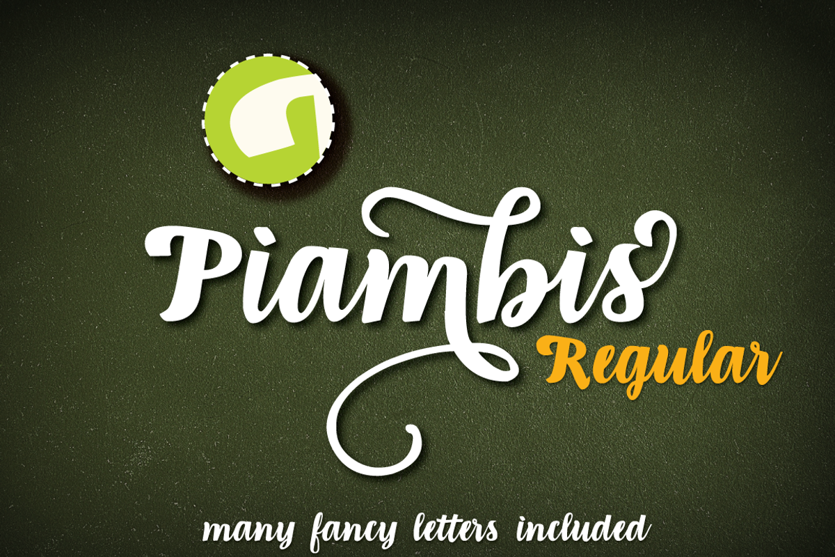 Piambis open type font