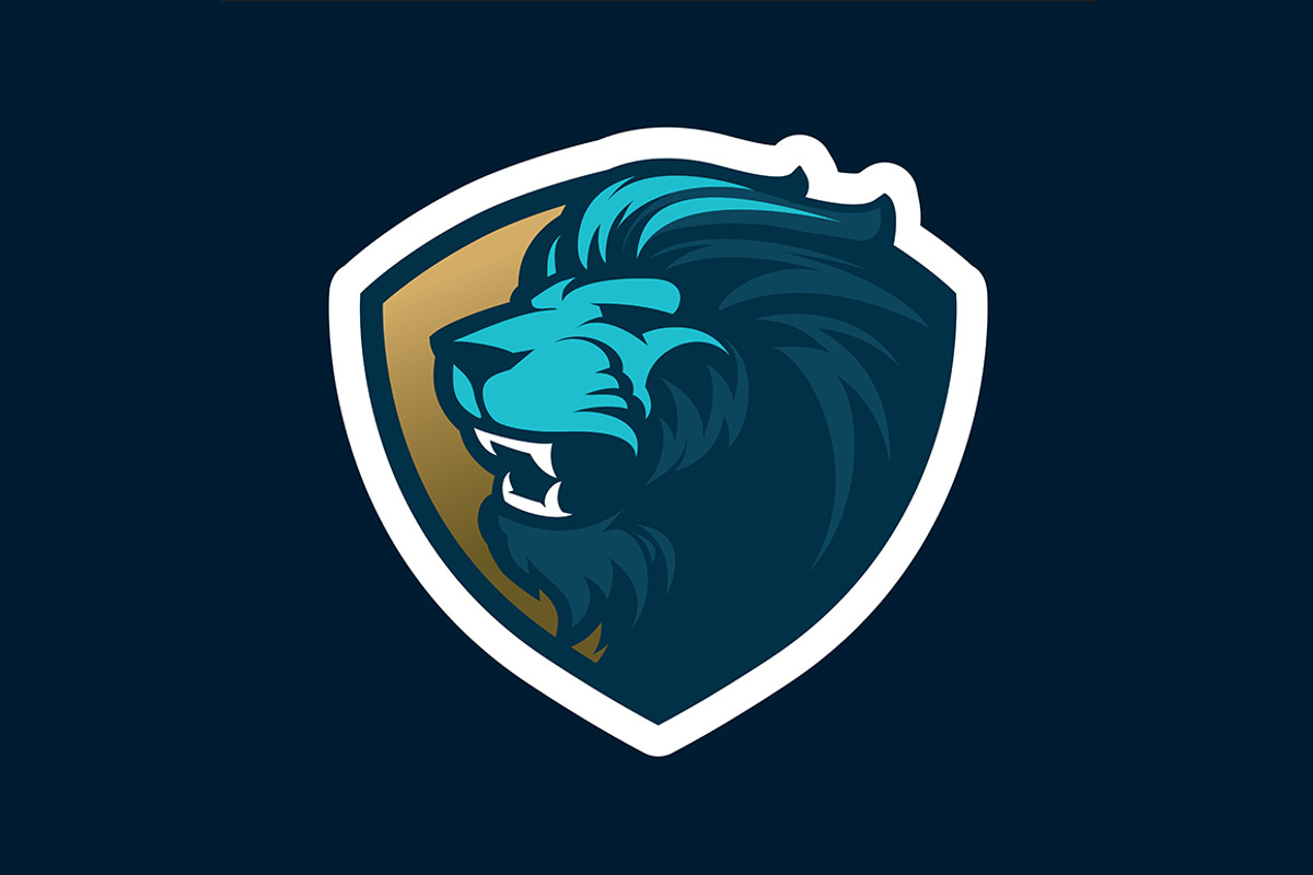 Roaring lion head mascot., a Branding & Logo Template by Mister Chek (Photo 1 of 2)