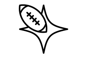 Football icon, an Outline Icon by Sumberpangan