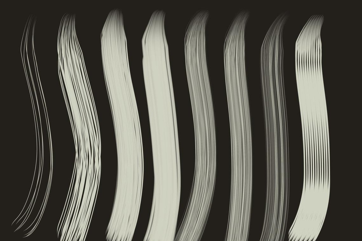 60 Hair brushes for procreate, a Brush Add-On by Endete & Mazak brushes (Photo 5 of 10)
