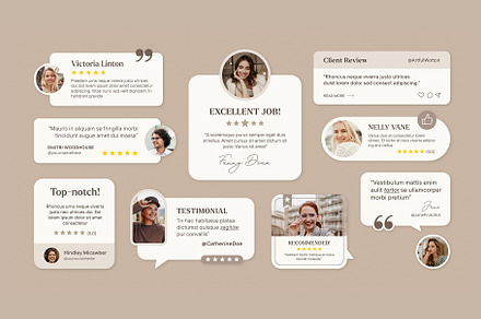Testimonials, Review & Quotes, an UI Kit Template by BrandPacks