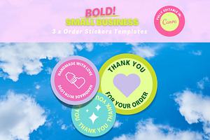 Bold Order Sticker Templates