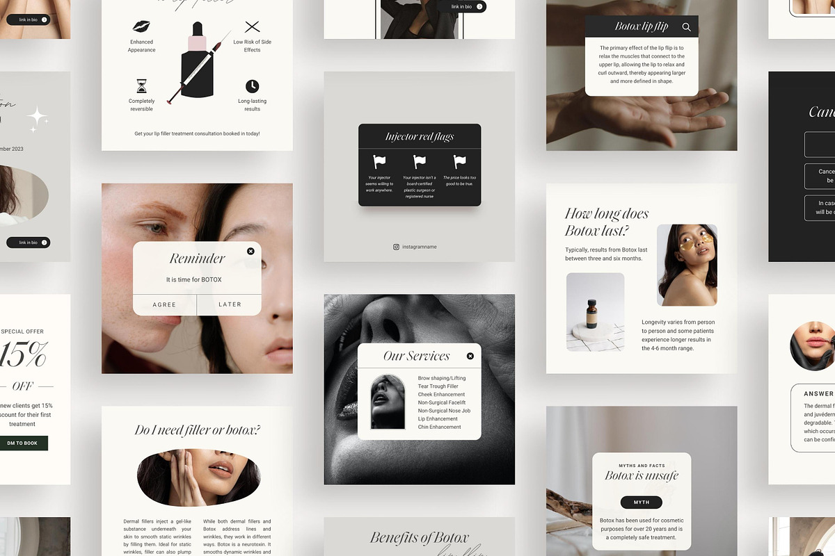 Nurse Injector Instagram templates, a Social Media Template by LiliesandBerries (Photo 10 of 22)