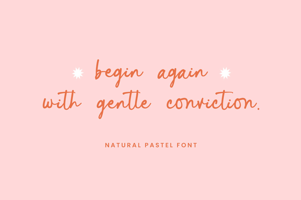 Natural Pastel - Handwritten Font, a Handwritten Font by Bluestype Studio (Photo 2 of 7)