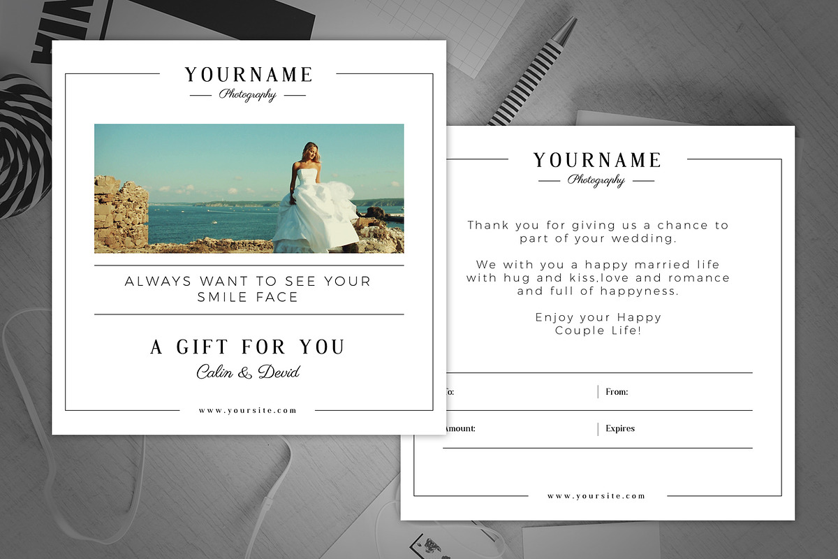 Gift Card Photo Marketing Template, a Card Template by SmmrDesign (Photo 3 of 5)