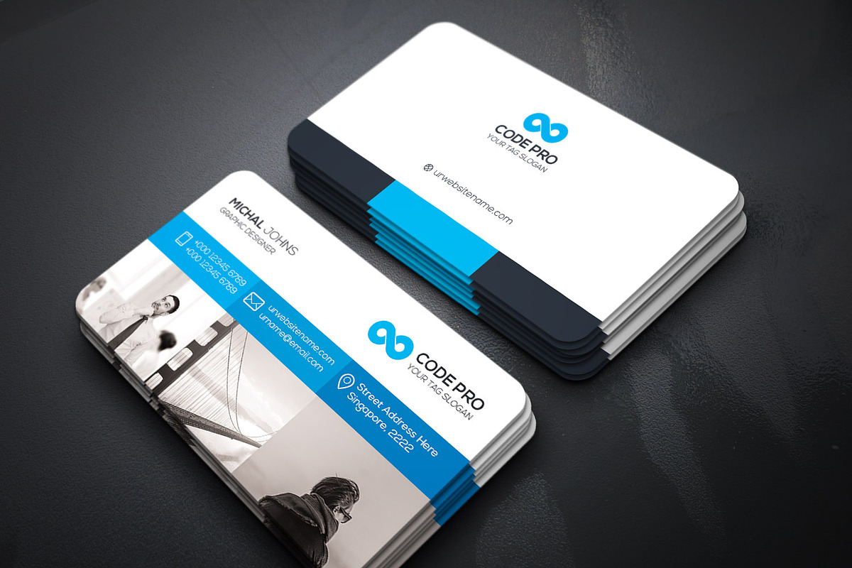 Business Cards 2 in 1, a Business Card Template by Genereux Art (Photo 1 of 8)