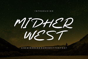 Midher West - Font, a Handwritten Font by artchiles_design