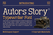 Autors Story - Typewriter Font, a Handwritten Font by MaikoHatta (Thumbnail 1 of 7)