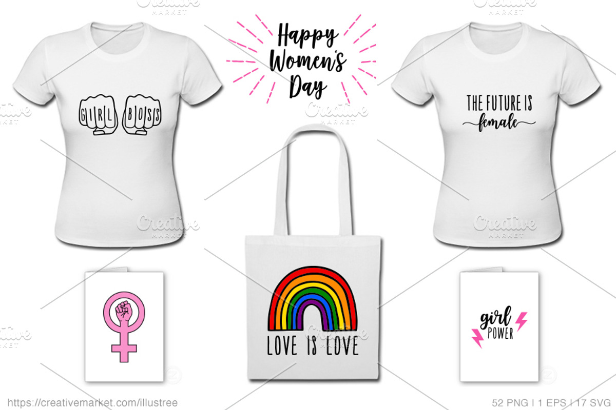 Womes's day, feminist set, vector, a Graphic by Illustree (Photo 3 of 3)