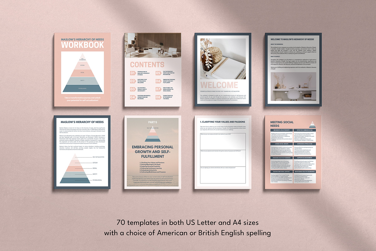 Maslow’s Hierarchy Canva Templates, a Templates & Theme by Miri Campbell (Photo 8 of 8)