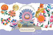Abstract Boho Flowers Clipart Bundle, a Decorative Illustration by Nicole Branger Art (Thumbnail 1 of 20)