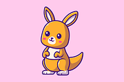Cute Baby Kangaroo Standing Cartoon, an Animal Illustration by Catalyst Labs (Thumbnail 1 of 3)