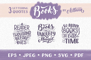 Books Lettering Quotes