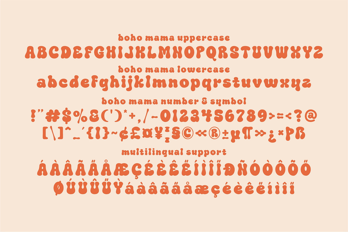 Boho Mama - Retro Groovy Font, a Sans Serif Font by Keithzo (Photo 5 of 5)