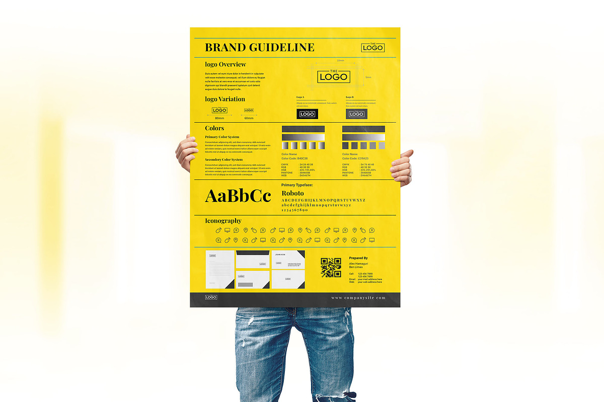 A3 Brand Guideline poster, a Presentation Template by Graphic Template (Photo 4 of 7)