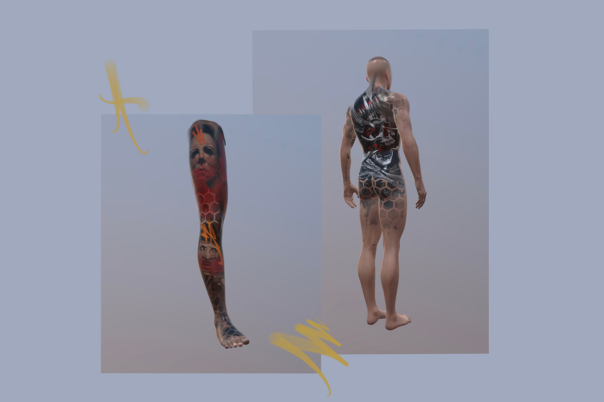 3d Male Human Parts For Procreate, a Characters & Person 3D Model by Torus1 (Photo 4 of 4)