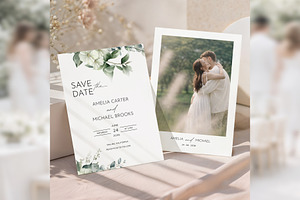 Eucalyptus Save the Date bd014, an Invitation Template by TyphoonStudio