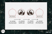 Christmas Snowglobe Ornaments SVG, a Decorative Illustration by svgocean (Thumbnail 4 of 13)