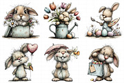 Whimsical Easter Bunny Clipart, an Illustration by Daily.Designs (Thumbnail 5 of 7)