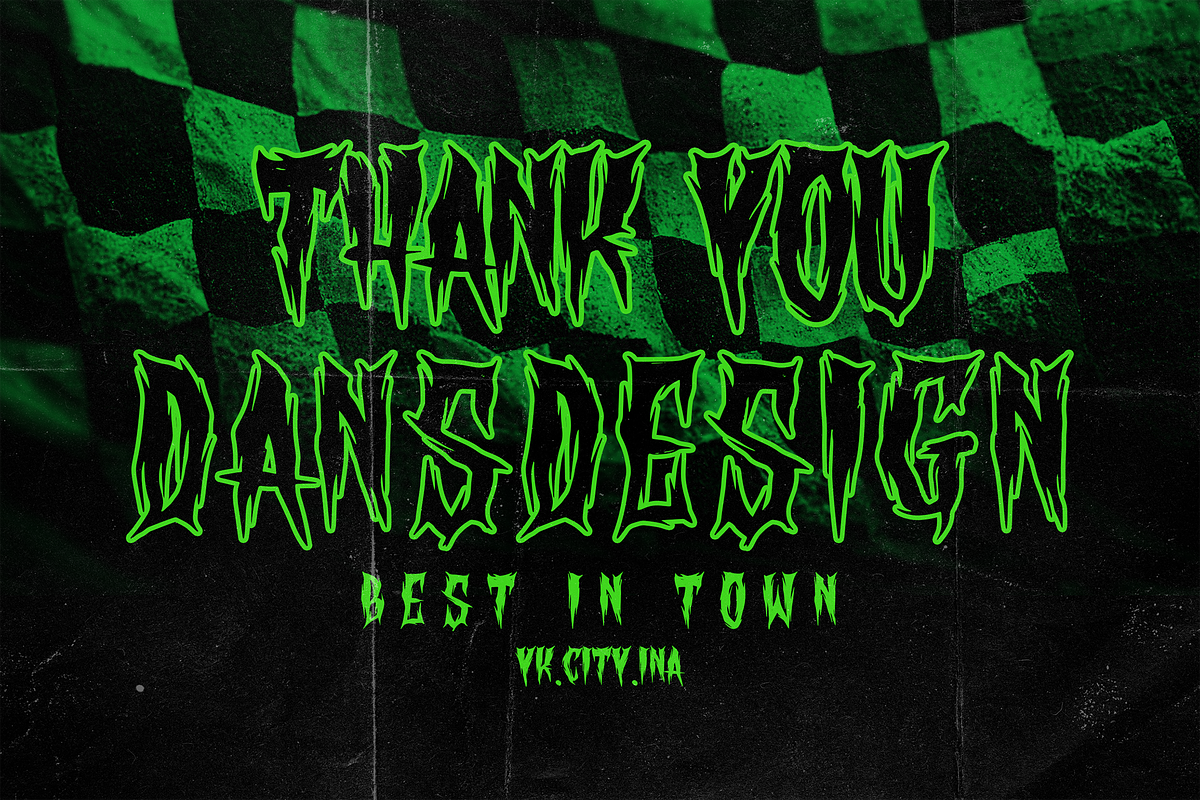CREATORS Blackletter Metal Horror, a Blackletter Font by dansdesign (Photo 8 of 8)