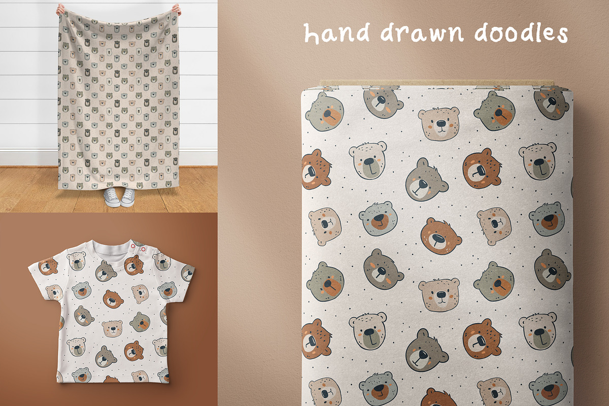 Cute Bears Kid’s Collection, a Pattern Graphic by Naty Art (Photo 9 of 12)