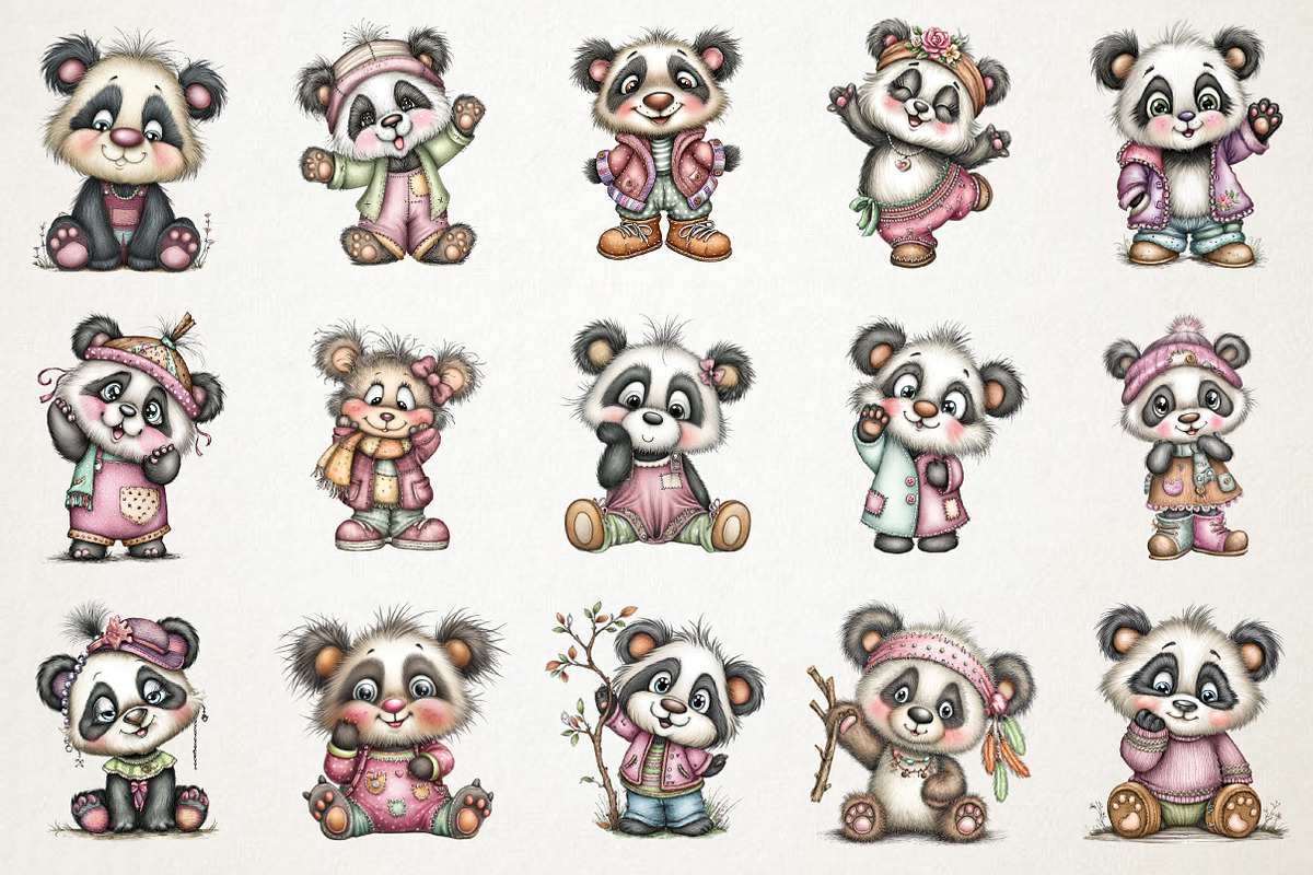 Black History Month Panda Clipart, an Illustration by RobertsArt (Photo 5 of 5)