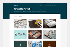 Cluster - Portfolio WordPress Theme