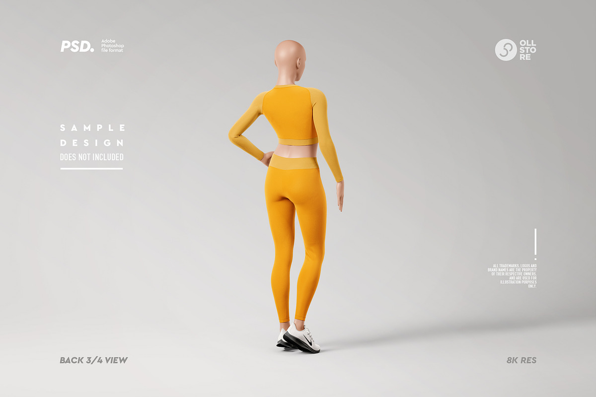 Women's Activewear Mockup Set, a Shirt Mockup by OllStore (Photo 7 of 17)
