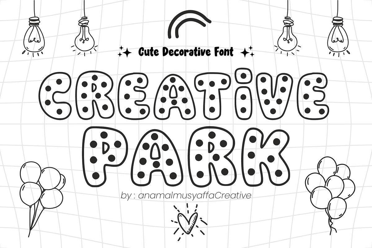Creative Park - Decorative Font, a Font by KiddoGlyphs Studio (Photo 1 of 5)