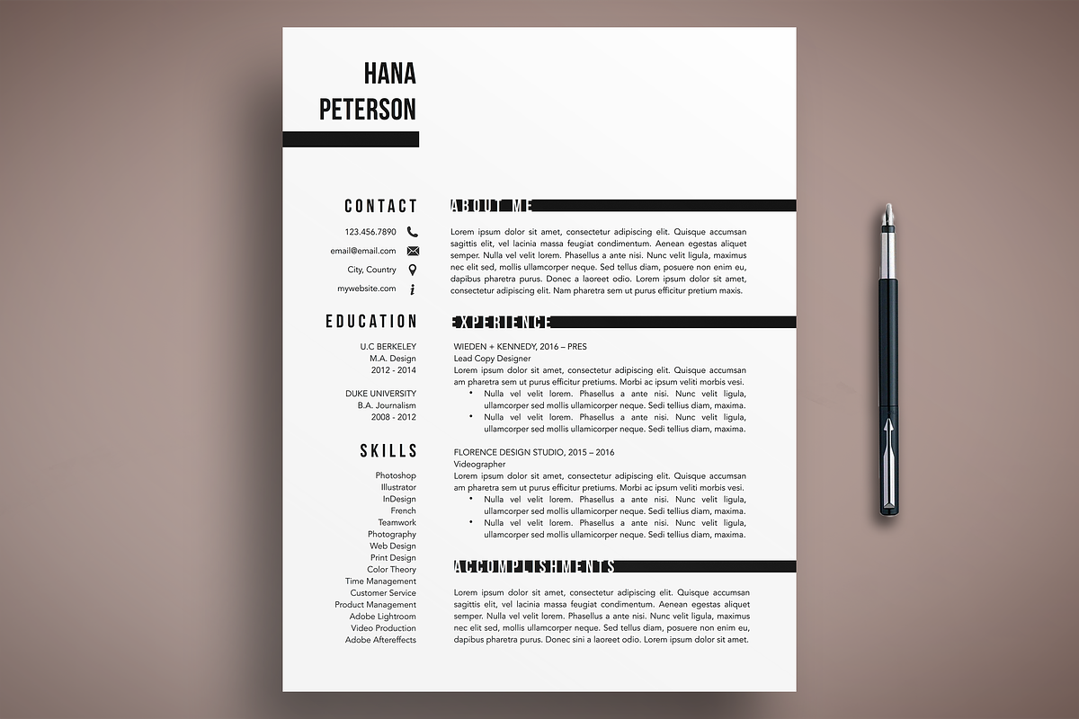Modern Resume Template CV, a Resume Template by The Creative Resume (Photo 1 of 8)