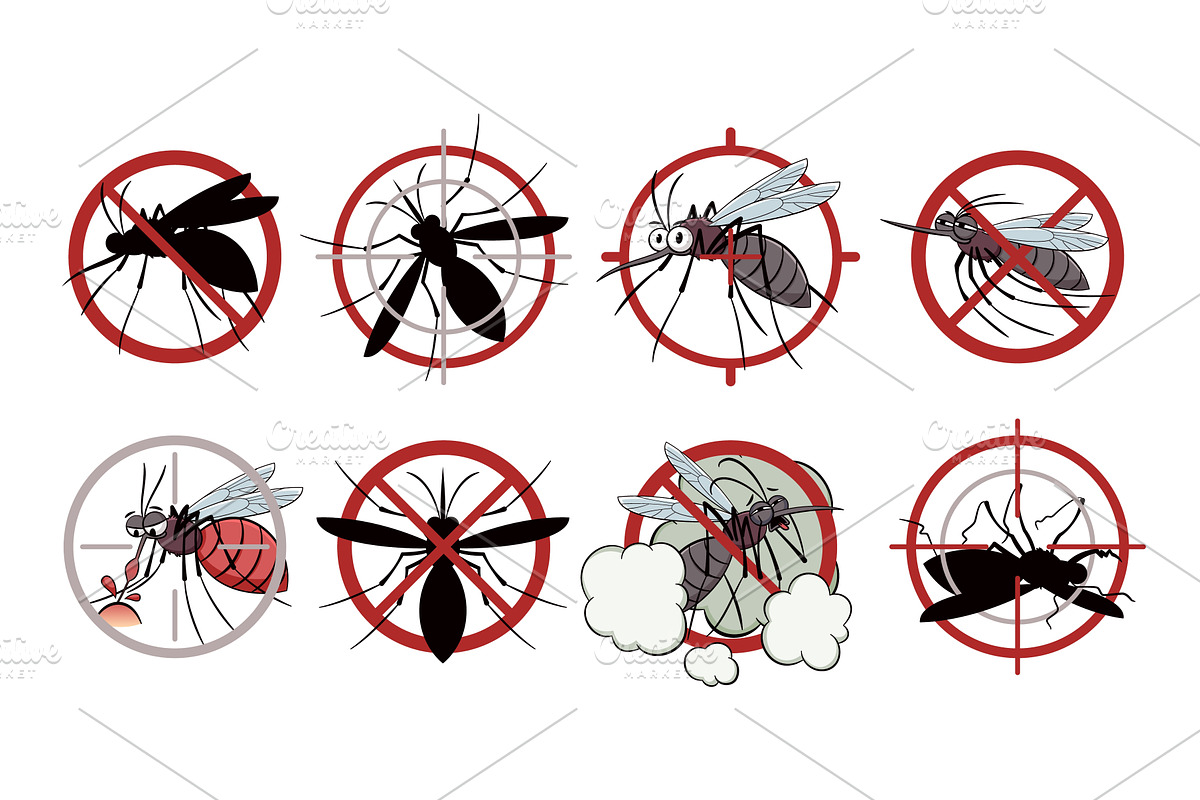 Informational anti mosquitoes signs, an Animal Illustration by YummyBuum