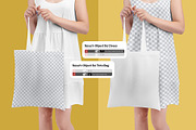 Tote Bag Mockup in the Hands of Girl, a Product Mockup by Grow Design Craft Studio (Thumbnail 7 of 7)