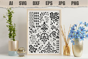 Stencil Floral Damask, an Object Illustration by MARYCRAFTIRIA (Thumbnail 3 of 3)