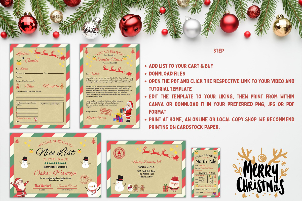 SANTA LETTER BUNDLE, edit With Canva, an Invitation Template by Oskar Wantopi (Photo 6 of 6)