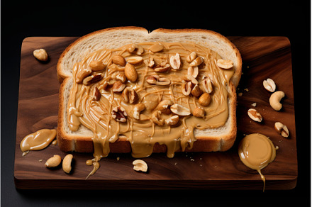 Wholesome Peanut butter. Generate Ai, a Food & Drink Photo by Ylivdesign