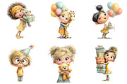 Quirky Birthday Girl Clipart, an Illustration by Designking (Thumbnail 3 of 5)