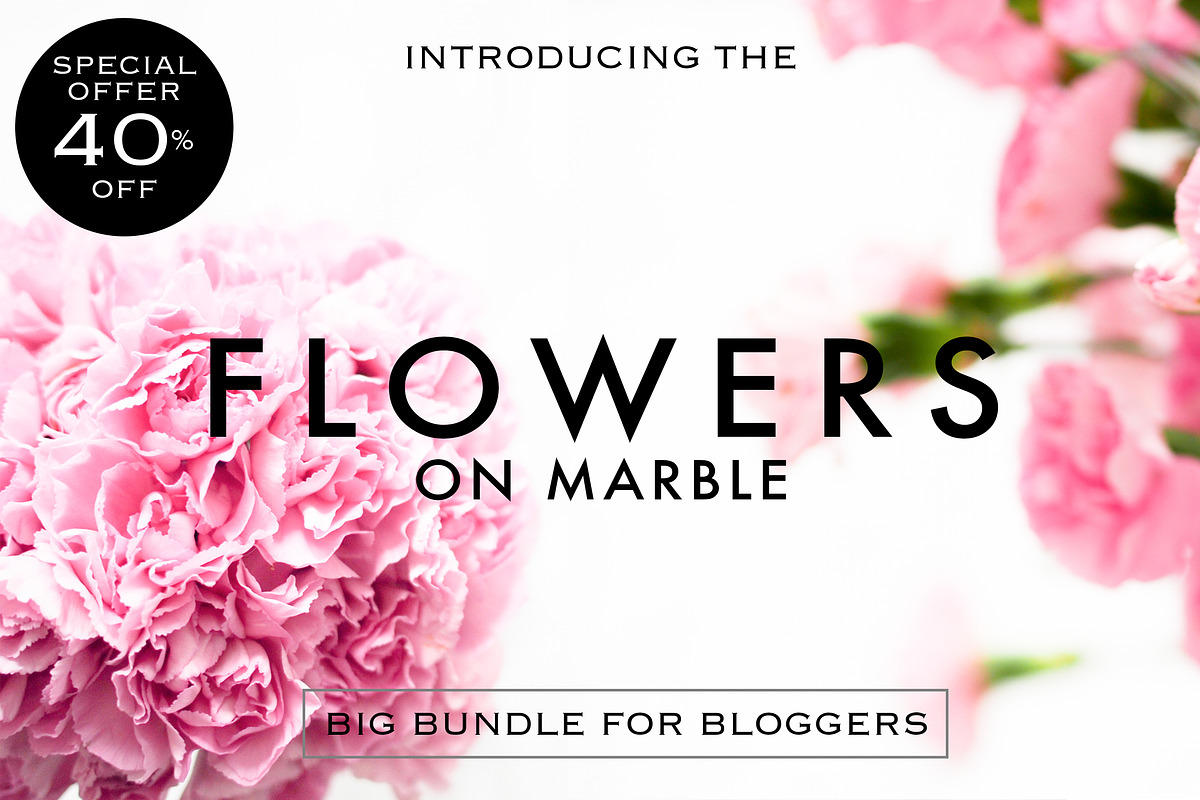 40%OFF Styled photos flowers edition, a Mockup by dagmarauhl (Photo 1 of 5)